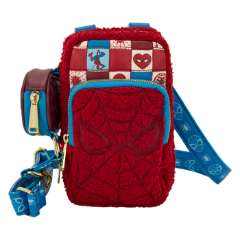Spider-Man Sherpa Cell Phone Crossbody Bag with Coin Bag