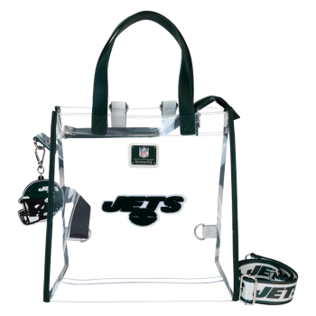 NFL New York Jets Clear Convertible Backpack & Tote Crossbody Stadium Bag