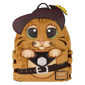 Shrek Puss In Boots Plush Cosplay Mini Backpack