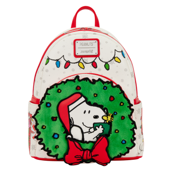 Peanuts Snoopy & Woodstock Holiday Plush Wreath Mini Backpack